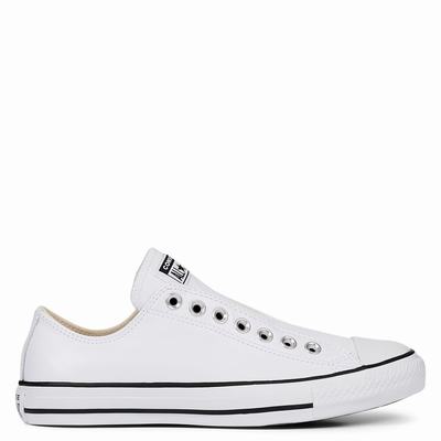 Női Converse Chuck Taylor All Star Leather Slip Tornacipő CO6350917 Fehér/Fekete